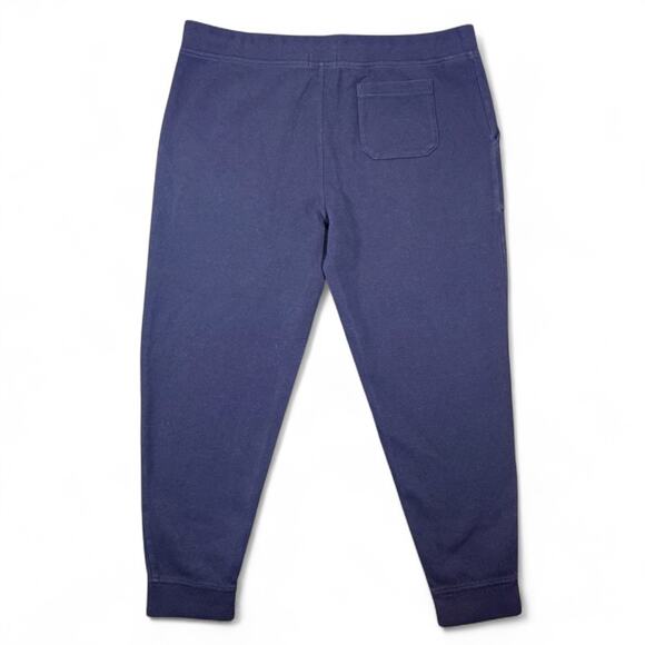 Polo Ralph Lauren Double-Knit Jacquard Joggers Mens XXL Lounge Navy Blue Preppy - Picture 2 of 12